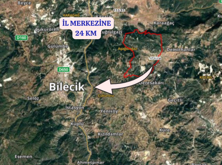 BİLECİK MERKEZ SELBÜKÜ KÖYÜNDE 4.858 M²  TARLA SATILIKTIR - BİLECİK MERKEZ fotoğraf 5