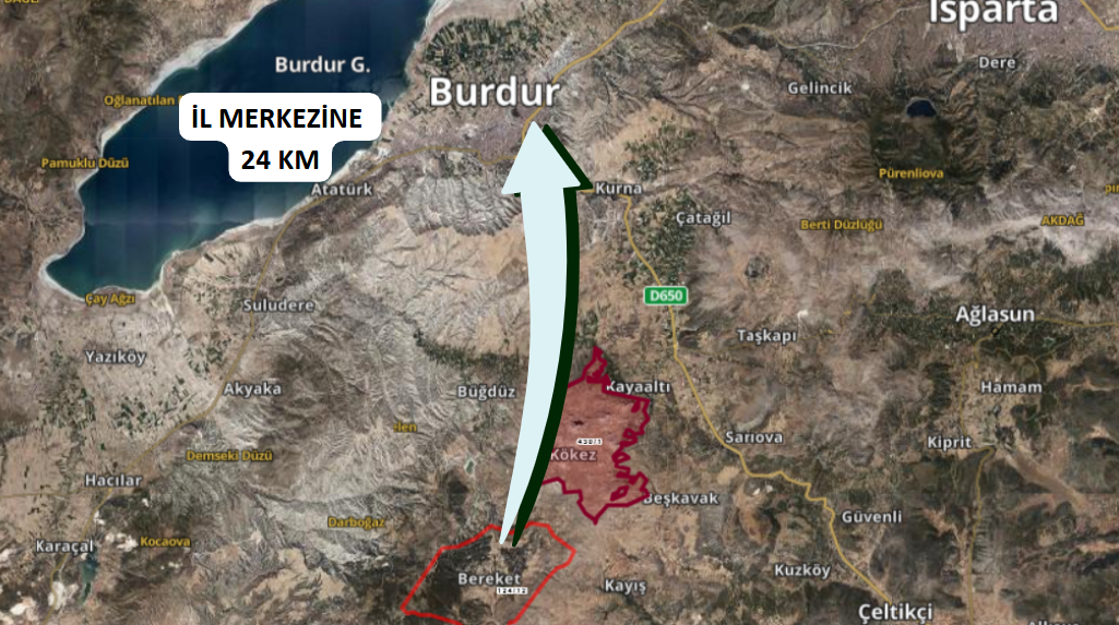 BURDUR MERKEZ BEREKET KÖYÜNDE 1.499 M² TARLA SATILIKTIR. - BURDUR MERKEZ fotoğraf 6
