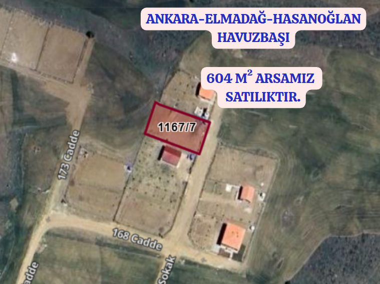 ANKARA ELMADAĞ HASANOĞLAN HAVUZBAŞI KÖYÜNDE 604 M² ARSAMIZ  SATILIKTIR - ANKARA ELMADAĞ fotoğraf 2
