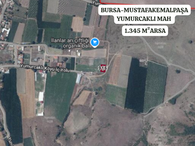 BURSA MUSTAFAKEMALPAŞA YUMURCAKLI  MAH.627 M²  ARSA SATILIKTIR - BURSA MUSTAFAKEMALPAŞA fotoğraf 2