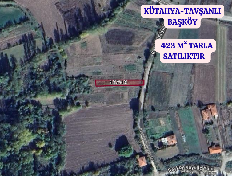 KÜTAHYA TAVŞANLI BAŞKÖY  KÖYÜNDE 423  M²  TARLA  SATILIKTIR - KÜTAHYA TAVŞANLI fotoğraf 2