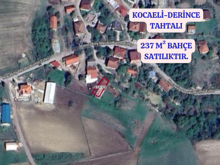 KOCAELİ DERİNCE TAHTALI    KÖYÜNDE  237  M²  BAHÇE  SATILIKTIR - KOCAELİ DERİNCE fotoğraf 2