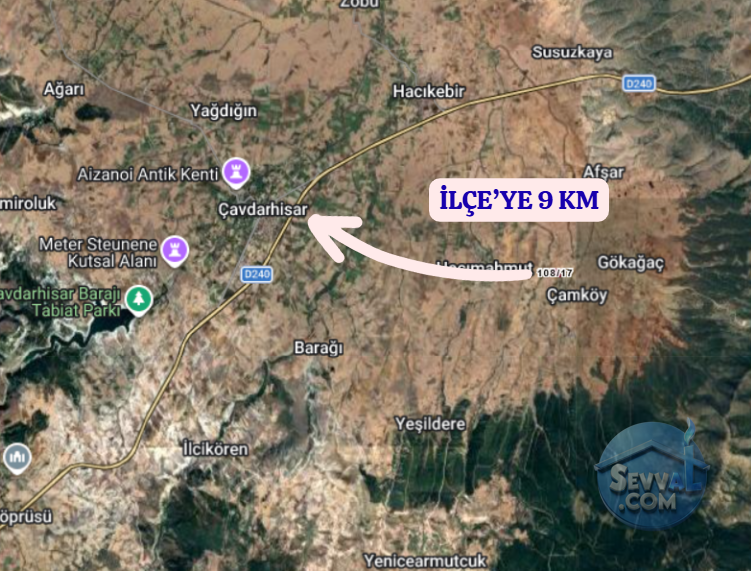 KÜTAHYA ÇAVDARHİSAR GÖKAĞAÇ  KÖYÜNDE  6.742 M²  TARLA SATILIKTIR - KÜTAHYA ÇAVDARHİSAR fotoğraf 5