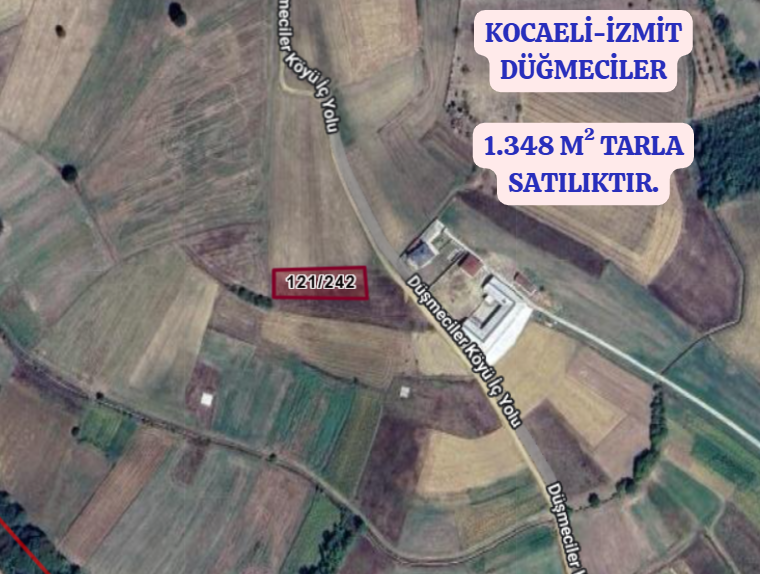 KOCAELİ İZMİT DÜĞMECİLER  KÖYÜNDE 1.348 M²  TARLA  SATILIKTIR - KOCAELİ İZMİT fotoğraf 2