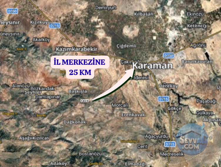KARAMAN MERKEZ YILANGÜMÜ  KÖYÜNDE  9.242 M²  TARLA SATILIKTIR - KARAMAN MERKEZ fotoğraf 6
