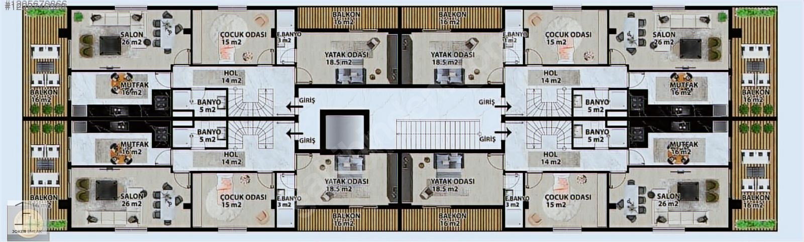 ATAPARKTA ULTRA LÜKS VE HAVUZLU 3+15+1 DUBLEKS SATILIK DAİRELER - UŞAK MERKEZ fotoğraf 5