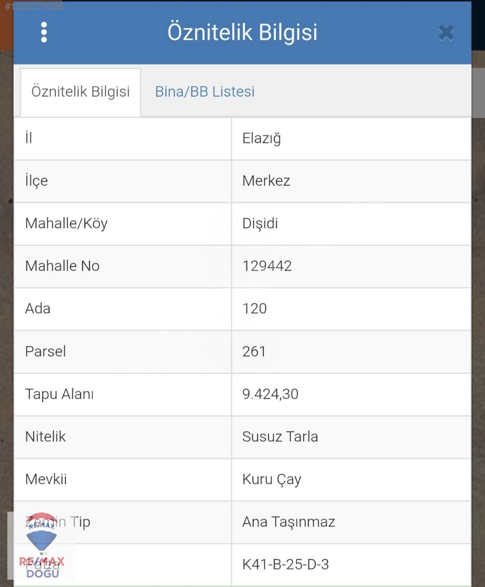 REMAX DOĞUDAN UYGUN FİYATA TARLA - ELAZIĞ MERKEZ fotoğraf 3