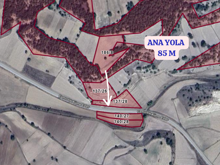 KÜTAHYA ASLANAPA ÇAMIRDIK   KÖYÜNDE 6.127  M² TARLA  SATILIKTIR - KÜTAHYA ASLANAPA fotoğraf 3