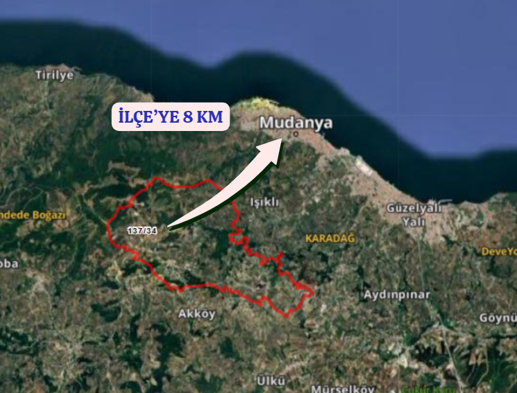 BURSA MUDANYA ÇEPNİ  KÖYÜNDE 7.362 M²  TARLA SATILIKTIR - BURSA MUDANYA fotoğraf 6