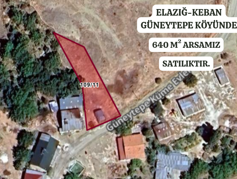 ELAZIĞ KEBAN GÜNEYTEPE  KÖYÜNDE 640 M² ARSAMIZ SATILIKTIR. - ELAZIĞ KEBAN fotoğraf 2