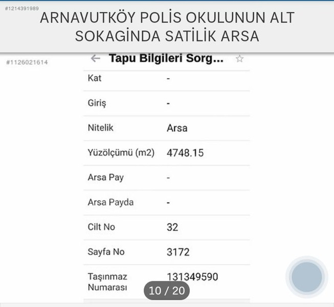SATILIK SANAYİ İMARLI HADIMKÖY PROJE ALANI İÇİNDE - İSTANBUL ARNAVUTKÖY fotoğraf 2