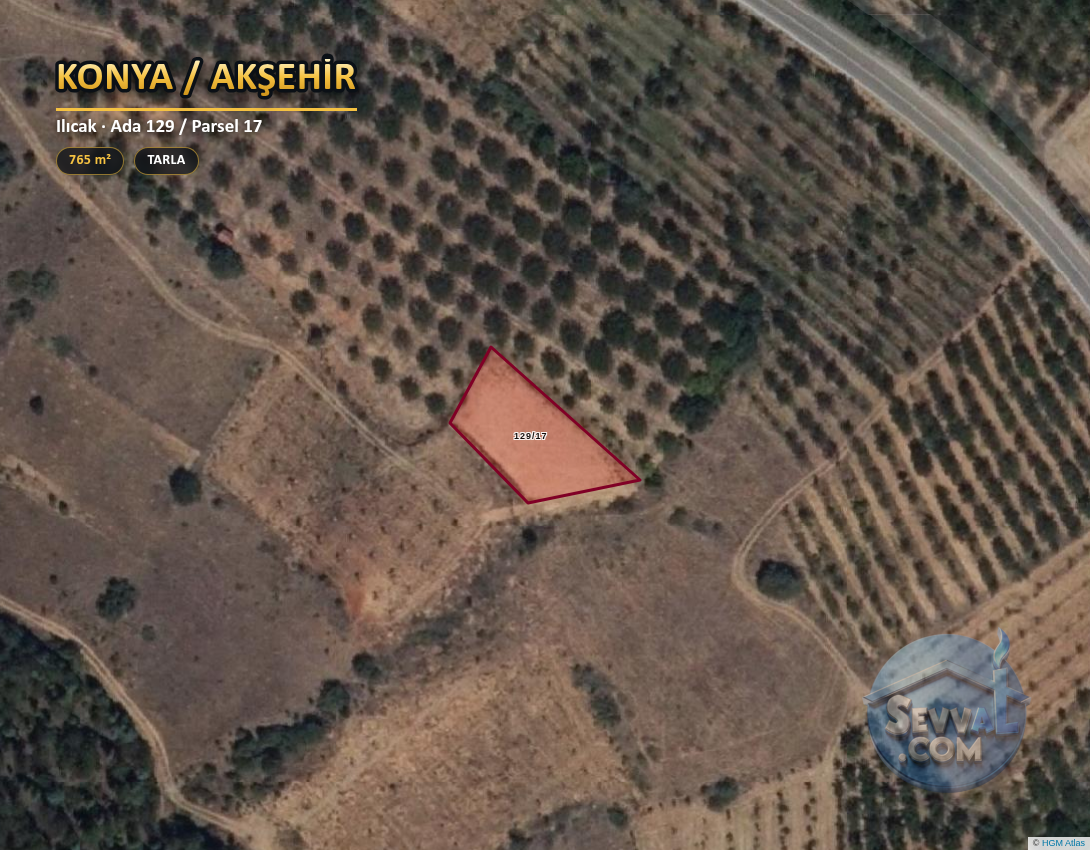 KONYA AKŞEHİR ILICAK 766 m² SATILIK ARSA - KONYA AKŞEHİR fotoğraf 2
