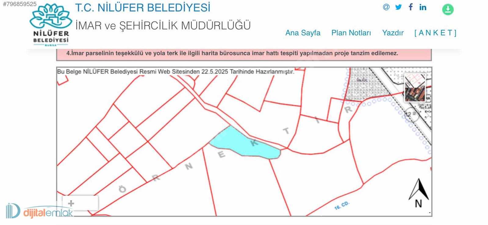 DijitalEmlak tan Akçalar Sanayi Yanı Satılık Yatırımlık Tarla - BURSA NİLÜFER fotoğraf 9