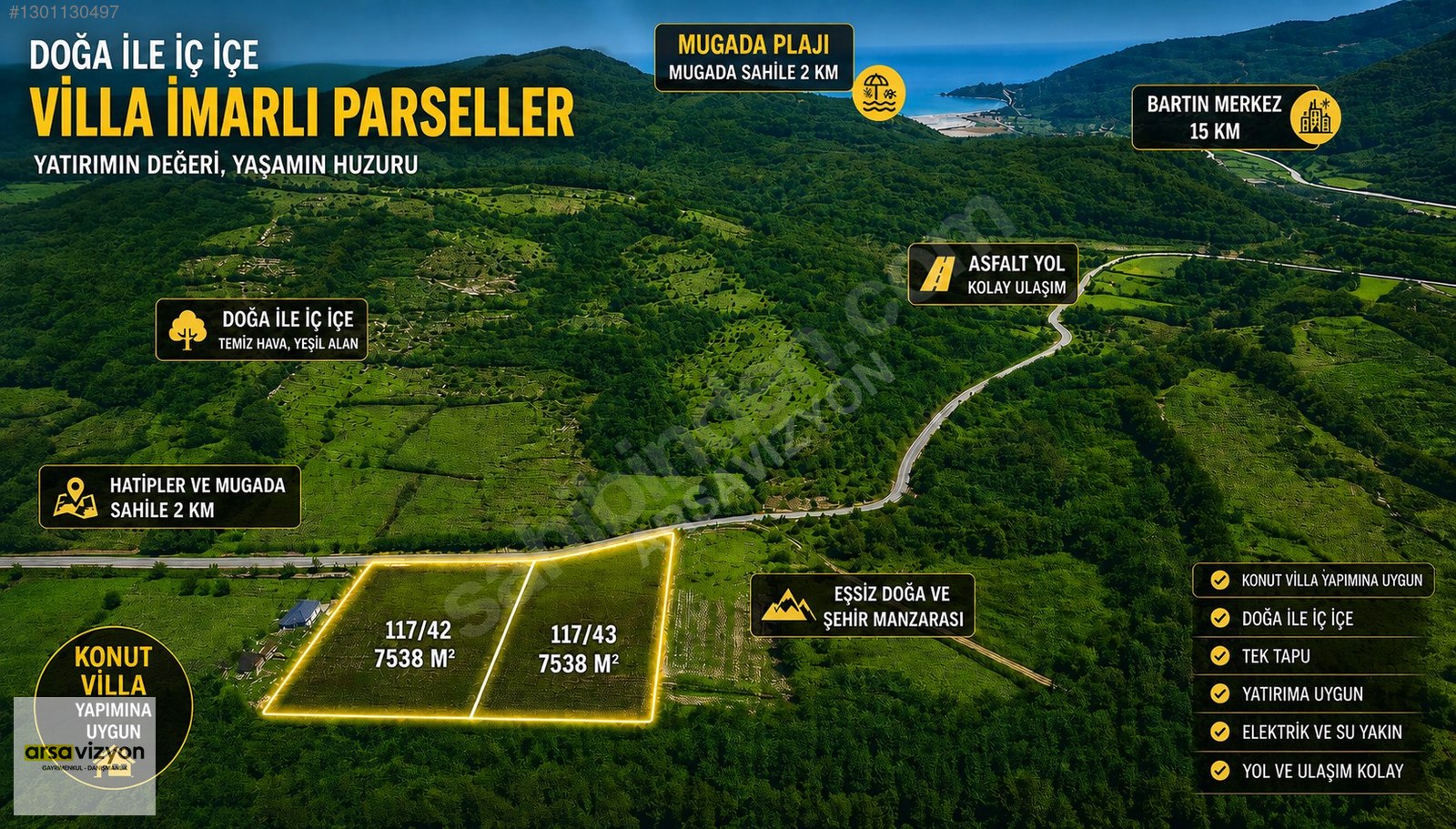 BARTIN HATİPLER MUGADA BÖLGESİNDE 7500 M² KONUT İMARLI PARSELLER - BARTIN MERKEZ fotoğraf 10