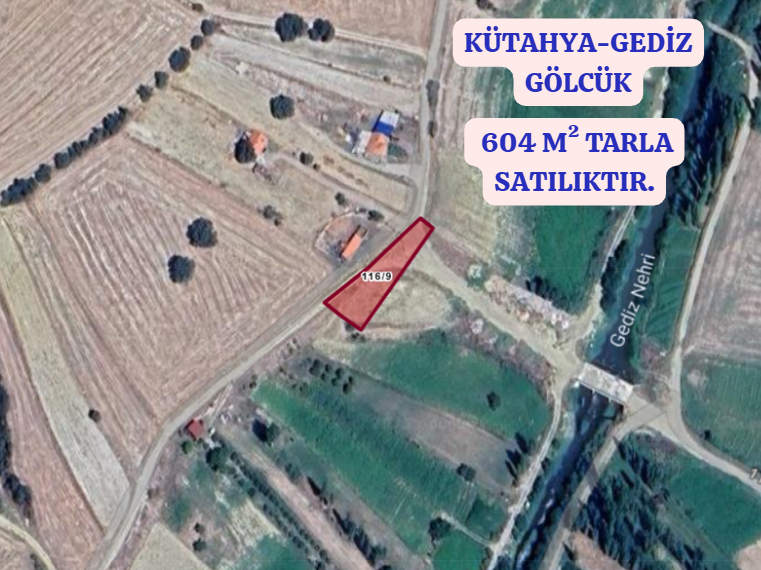 KÜTAHYA GEDİZ GÖLCÜK  KÖYÜNDE 604 M²  TARLA  SATILIKTIR - KÜTAHYA GEDİZ fotoğraf 2