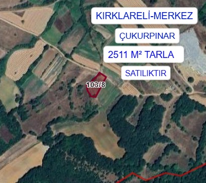 KIRKLARELİ MERKEZ ÇUKURPINAR KÖYÜNDE 2.511M² TARLA SATILIKTIR - KIRKLARELİ MERKEZ fotoğraf 5
