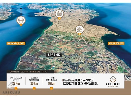 GELİBOLU, DEMİRTEPE'DE 14.850M2 DENİZ MANZARALI ARAZİ - ÇANAKKALE GELİBOLU fotoğraf 10