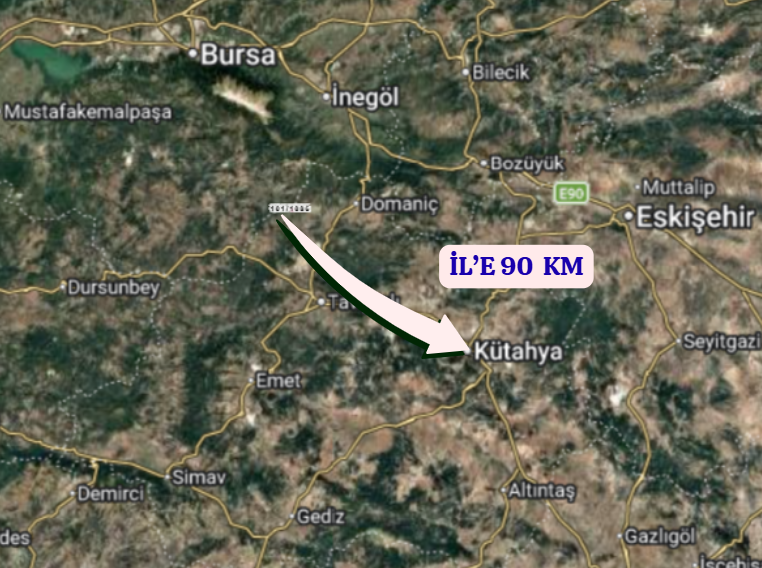 KÜTAHYA DOMANİÇ KARAMANLAR  KÖYÜNDE 3.938 M² TARLA SATILIKTIR - KÜTAHYA DOMANİÇ fotoğraf 6