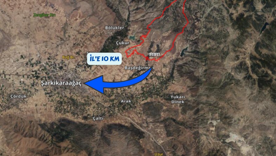 ISPARTA ŞARKİKARAAĞAÇ ASLANDOĞMUŞ KÖYÜ 1.017M² TARLA SATILIKTIR - ISPARTA ŞARKİKARAAĞAÇ fotoğraf 5