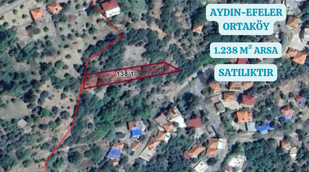 AYDIN EFELER ORTAKÖY KÖYÜNDE 1.238 M² ARSA SATILIKTIR. - AYDIN EFELER fotoğraf 2