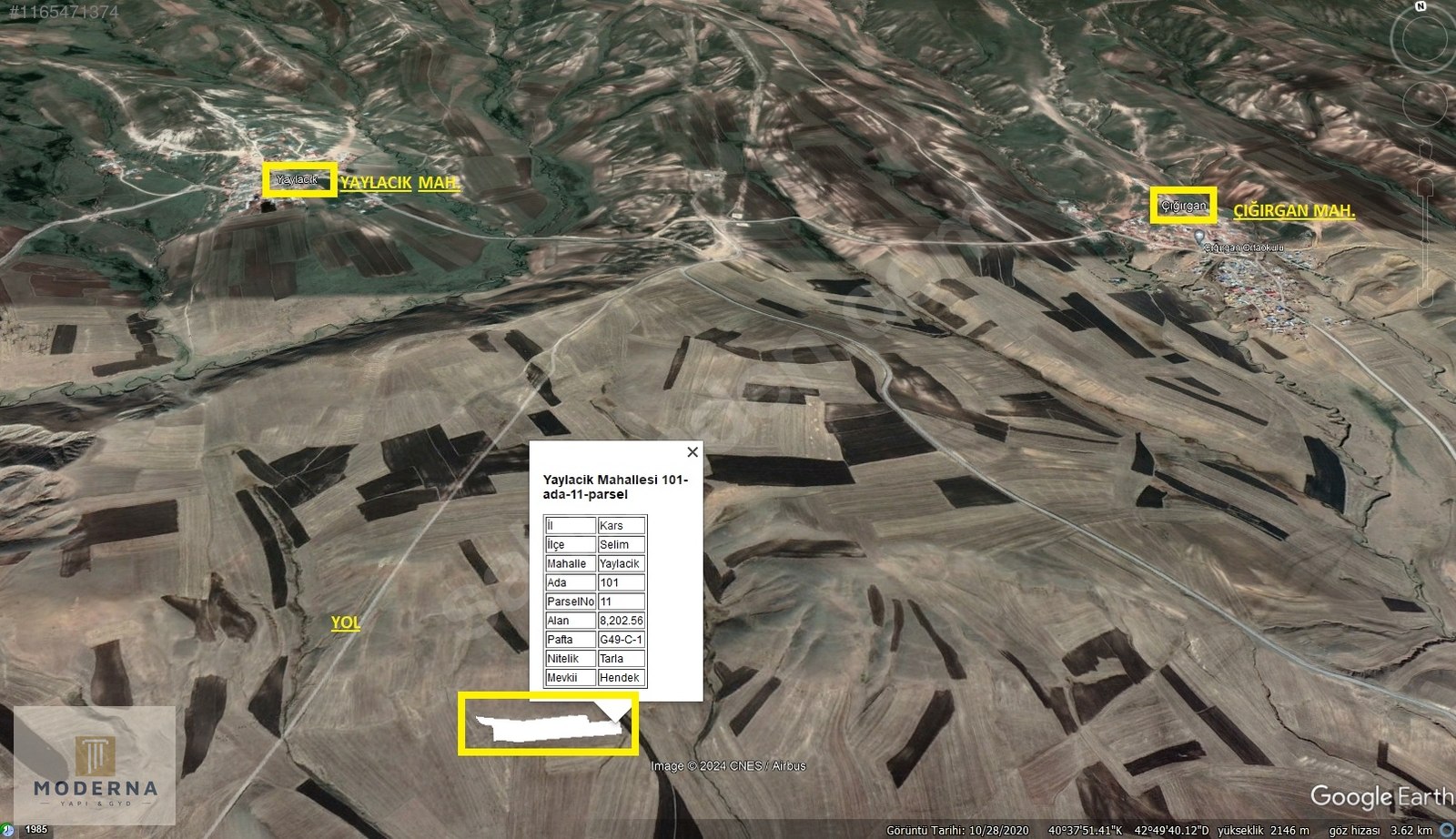 KARS SELİM YAYLACIK TA 8.202 M2 FIRSAT YATIRIMLIK TEK TAPU TARLA - KARS SELİM fotoğraf 6