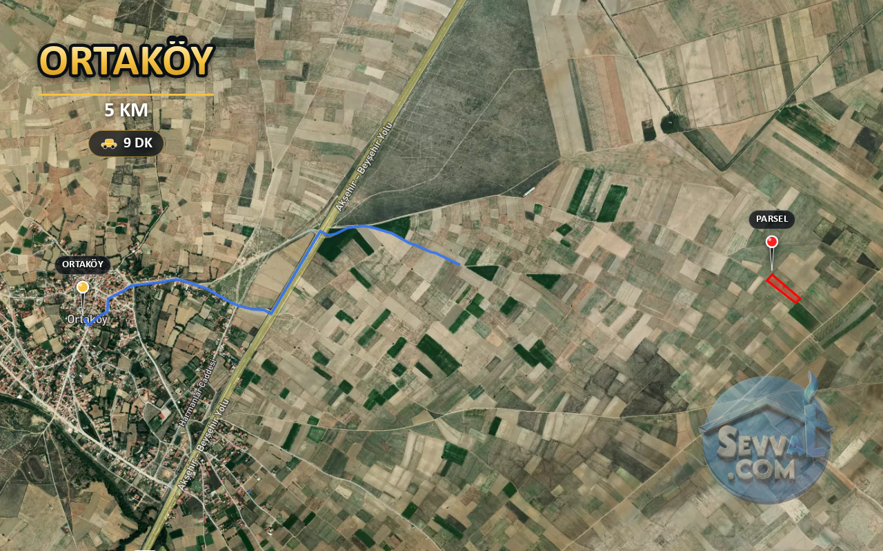 KONYA AKŞEHİR ORTAKÖY 8.502 m² SATILIK ARSA - KONYA AKŞEHİR fotoğraf 6