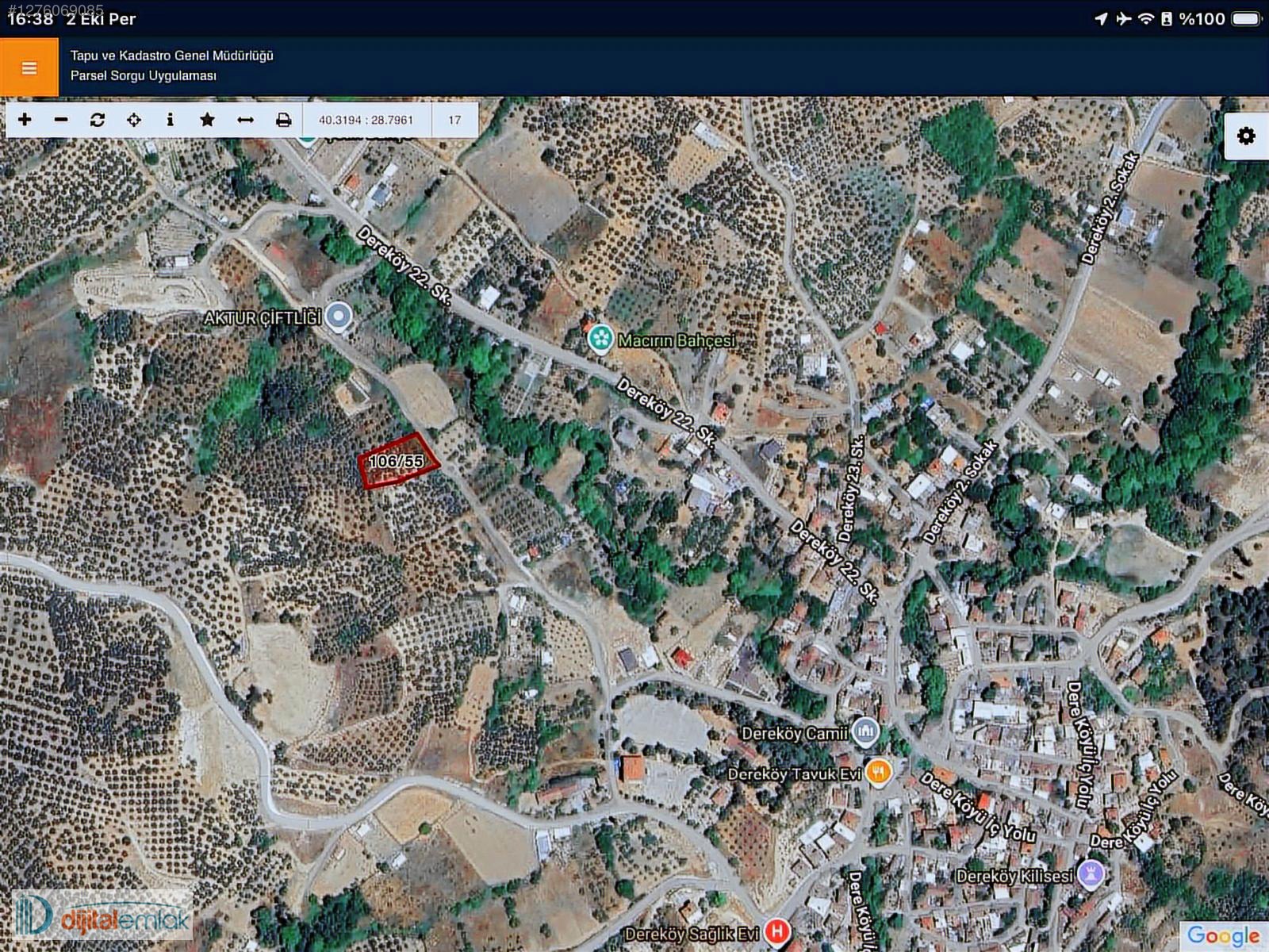 Mudanya Dereköyde köye yakın yola cephe Satılık 1.460 m2 - BURSA MUDANYA fotoğraf 11