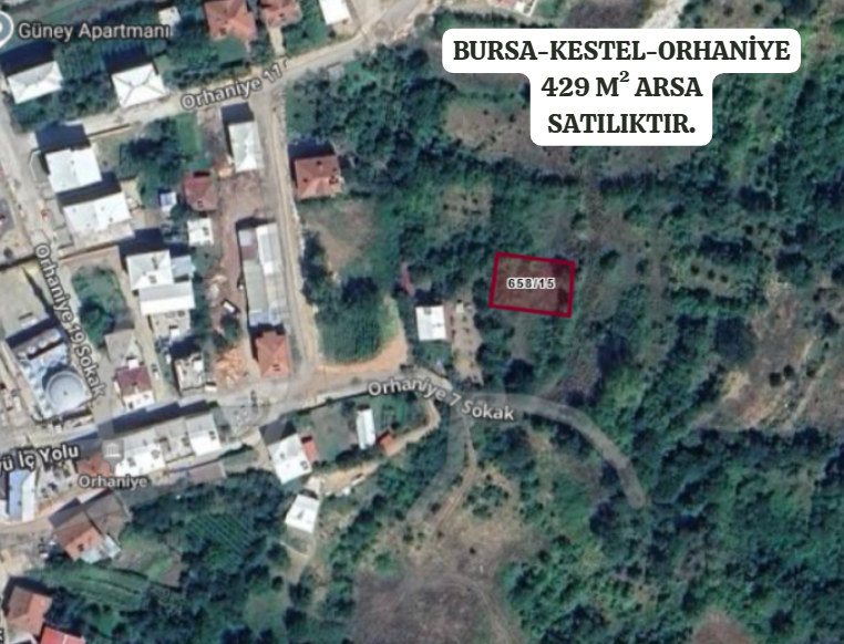 BURSA KESTEL ORHANİYE KÖYÜ'NDE 429  M²  ARSA SATILIKTIR - BURSA KESTEL fotoğraf 2