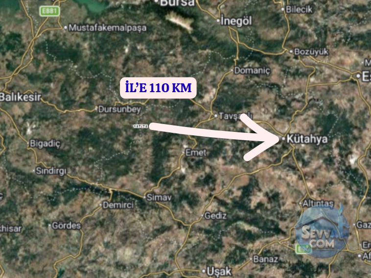 KÜTAHYA SİMAV BEDİRLER  KÖYÜNDE 250 M²  TARLA  SATILIKTIR - KÜTAHYA SİMAV fotoğraf 6