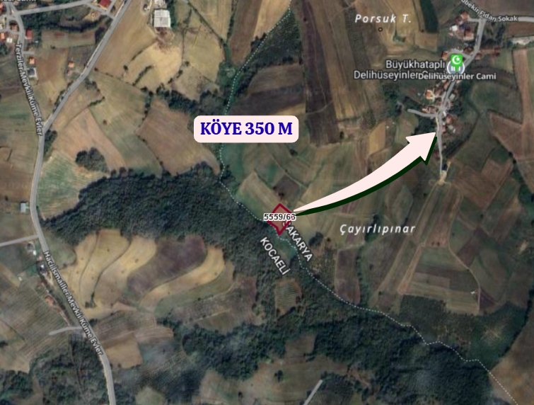SAKARYA ADAPAZARI BÜYÜKHATAPLI   KÖYÜNDE 2.161 M²  TARLA  SATILIKTIR - SAKARYA ADAPAZARI fotoğraf 4