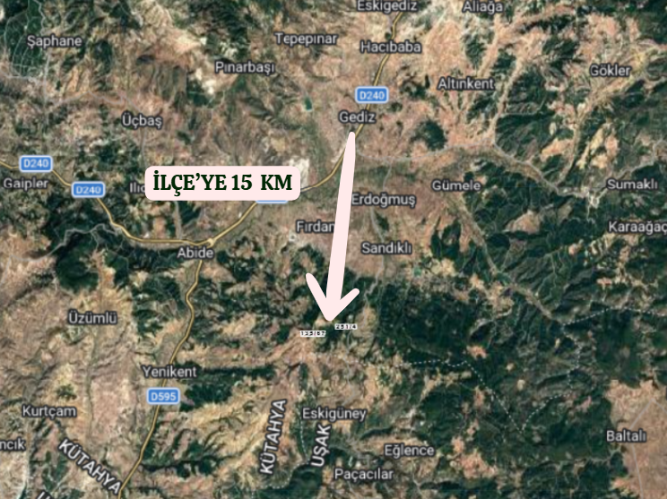 KÜTAHYA GEDİZ VAKIF KÖYÜNDE  TOPLAMDA 6.549   M²  2 TARLA  SATILIKTIR - KÜTAHYA GEDİZ fotoğraf 5