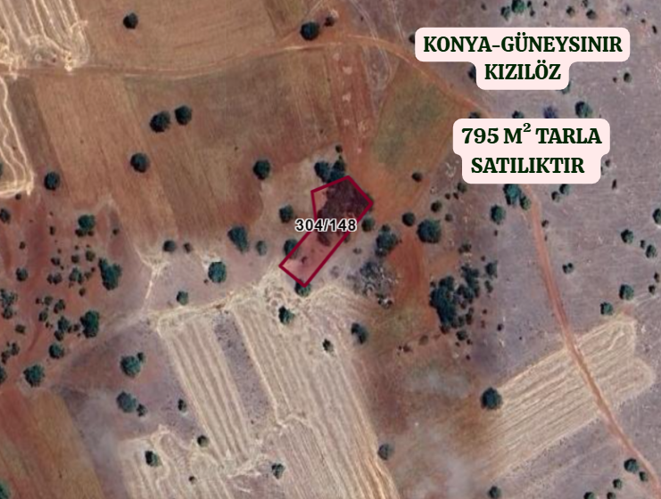 KONYA GÜNEYSINIR KIZILÖZ  KÖYÜNDE  795   M²  TARLA  SATILIKTIR - KONYA GÜNEYSINIR fotoğraf 2
