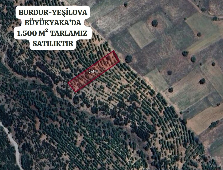 BURDUR YEŞİLOVA BÜYÜKYAKA KÖYÜ’NDE 1.500 M² TARLAMIZ  SATILIKTIR. - BURDUR YEŞİLOVA fotoğraf 2