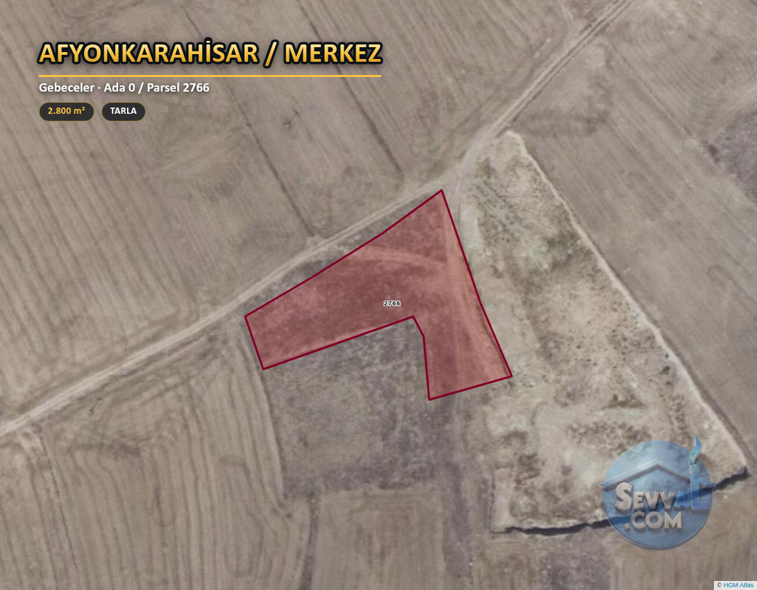 AFYONKARAHİSAR MERKEZ GEBECELER 2.800 m² SATILIK ARSA - AFYONKARAHİSAR MERKEZ fotoğraf 2