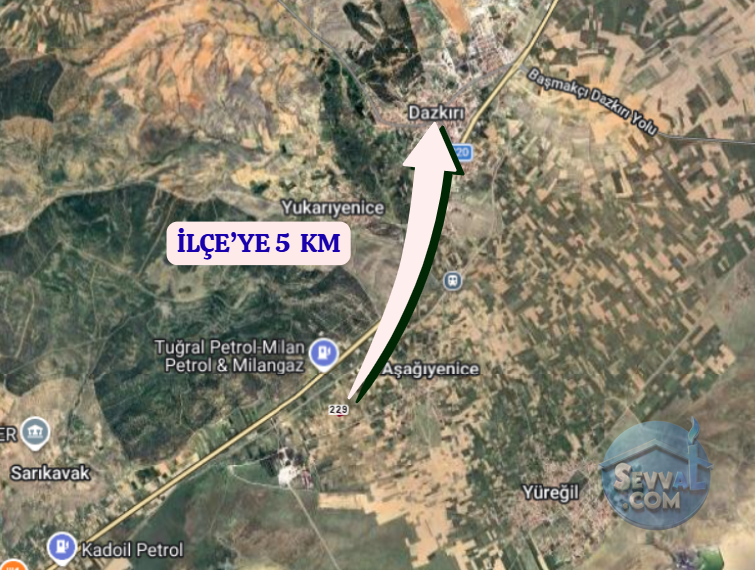 AFYONKARAHİSAR DAZKIRI AŞAĞIYENİCE  KÖYÜNDE 1.287 M²  TARLA  SATILIKTIR - AFYONKARAHİSAR DAZKIRI fotoğraf 5