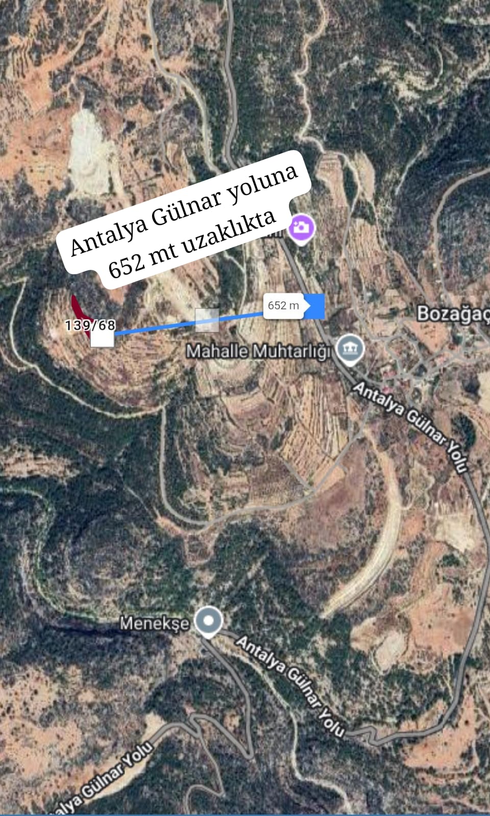   Mersin / Gülnar / Bozağaç Mh. 4.119M² TARLA SATILIKTIR.   - MERSİN GÜLNAR fotoğraf 2