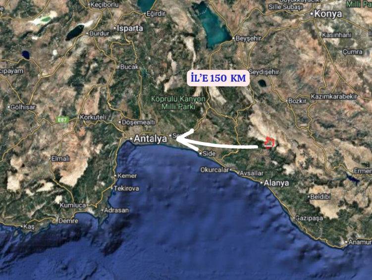 ANTALYA GÜNDOĞMUŞ PAMBELİK  KÖYÜNDE 572  M² TARLA   SATILIKTIR - ANTALYA GÜNDOĞMUŞ fotoğraf 12