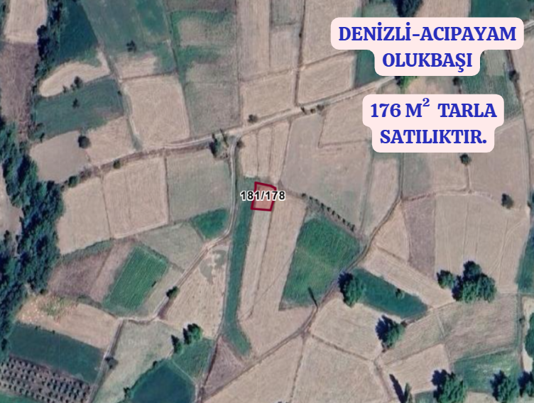 DENİZLİ ACIPAYAM OLUKBAŞI   KÖYÜNDE   176  M²  TARLA SATILIKTIR - DENİZLİ ACIPAYAM fotoğraf 2