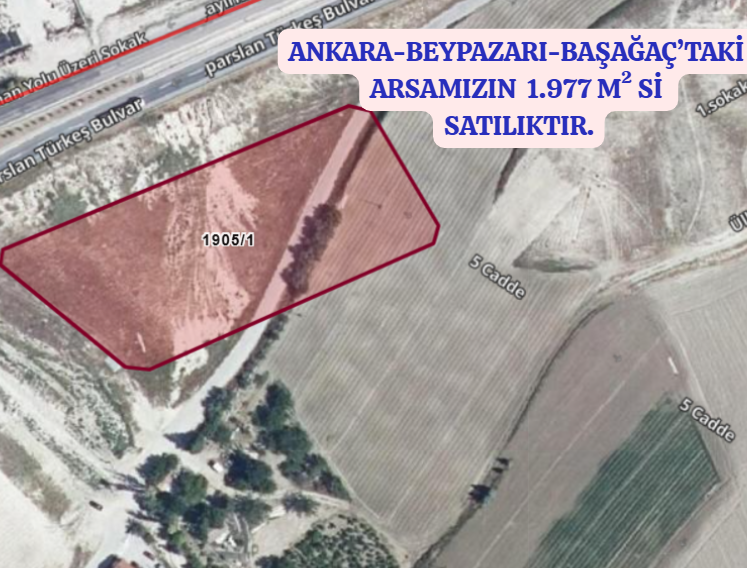 ANKARA  BEYPAZARI BAŞAĞAÇ KÖYÜNDE ARSAMIZIN 1.977 M² Sİ SATILIKTIR. - ANKARA BEYPAZARI fotoğraf 2