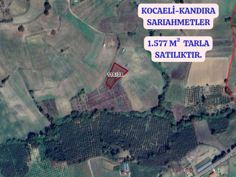 KOCAELİ KANDIRA SARIAHMETLER  MAHALLESİ  1.577  M²  TARLA  SATILIKTIR - KOCAELİ KANDIRA fotoğraf 2