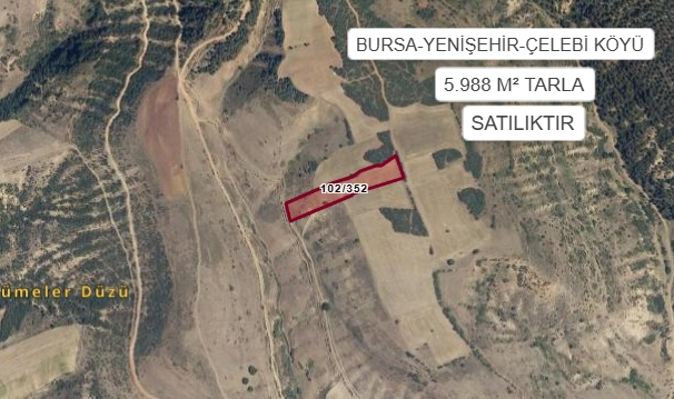 BURSA YENİŞEHİR ÇELEBİ KÖYÜ’NDE 5.988 M² TARLA SATILIKTIR - BURSA YENİŞEHİR fotoğraf 2