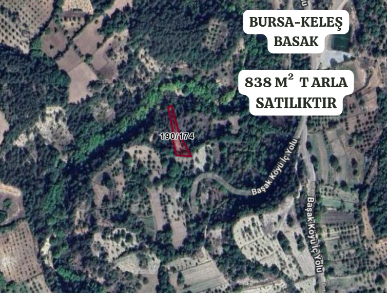 BURSA KELEŞ BAŞAK  KÖYÜNDE 838  M² TARLA  SATILIKTIR - BURSA KELES fotoğraf 2