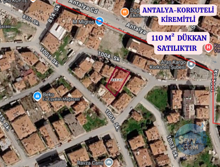 ANTALYA KORKUTELİ KİREMİTLİ  KÖYÜNDE  HİSSELİ 110 M²  DÜKKAN  SATILIKTIR - ANTALYA KORKUTELİ fotoğraf 2