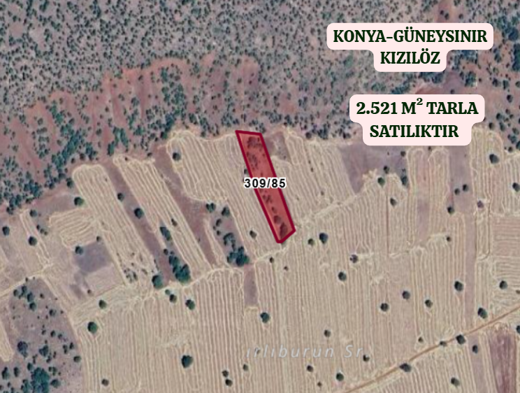 KONYA GÜNEYSINIR KIZILÖZ  KÖYÜNDE  2.521   M²  TARLA  SATILIKTIR - KONYA GÜNEYSINIR fotoğraf 2