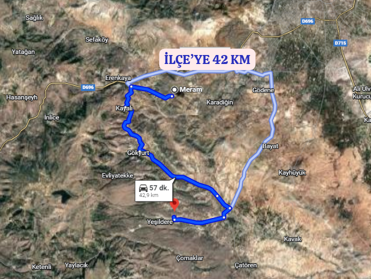 KONYA MERAM YEŞİLDERE  KÖYÜNDE 3.544  M² TARLA  SATILIKTIR - KONYA MERAM fotoğraf 5