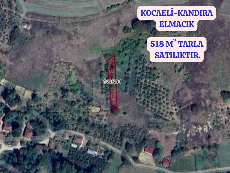 KOCAELİ KANDIRA ELMACIK   KÖYÜNDE 518 M²  TARLA  SATILIKTIR - KOCAELİ KANDIRA fotoğraf 2