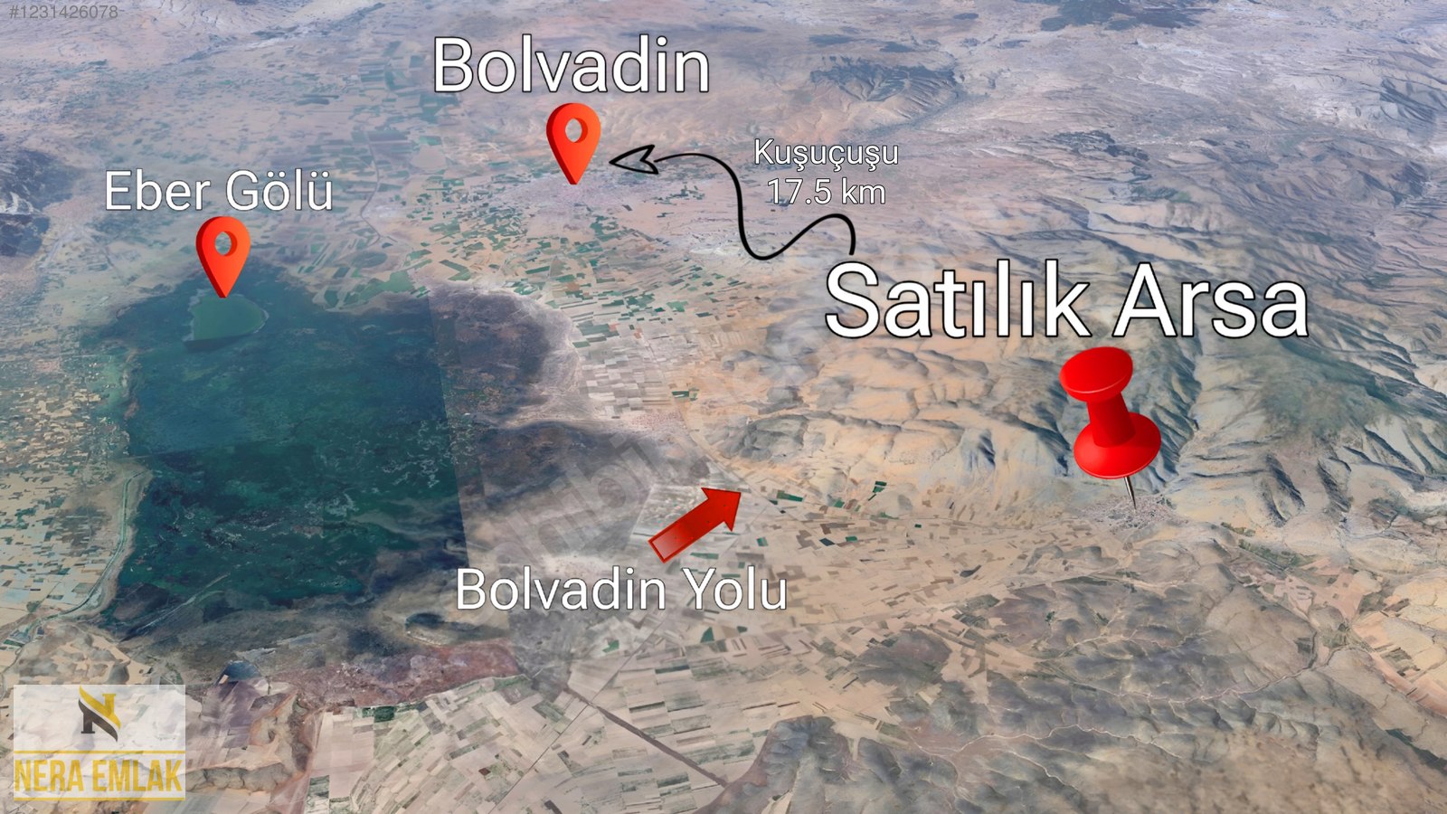 CUMHURİYET SOKAK ASFALTA CEPHE 2 KAT İMARLI TEK TAPU 1.620m2ARSA - AFYONKARAHİSAR BOLVADİN fotoğraf 7
