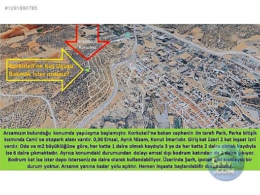 Korkuteli'nin en gözde parseli satışta... Otogar Karşısı Tepenin Üstü.... - ANTALYA KORKUTELİ fotoğraf 26