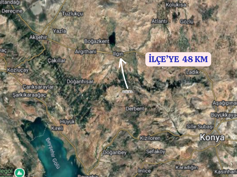 KONYA ILGIN YUKARIÇIĞIL (KÜÇÜK)   KÖYÜNDE 8.286  M²   TARLA SATILIKTIR - KONYA ILGIN fotoğraf 4