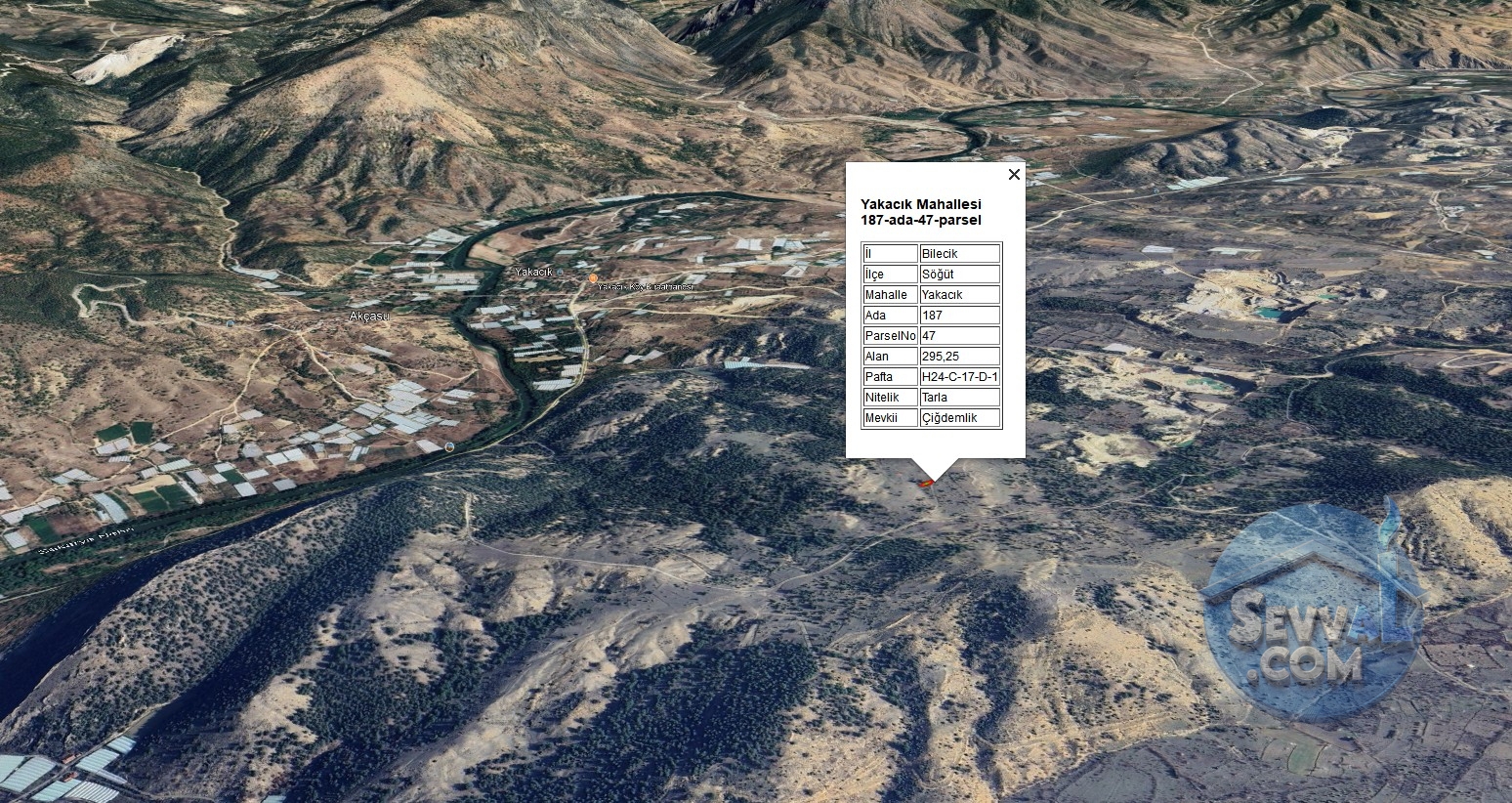 BİLECİK SÖĞÜT YAKACIK KÖYÜNDE 295 m² TARLAMIZ SATILIKTIR. - Bilecik Söğüt fotoğraf 7